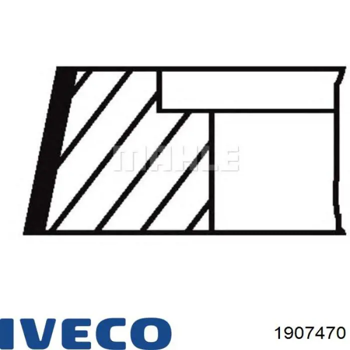 Кільця поршневі на 1 циліндр, STD. 1907470 Iveco