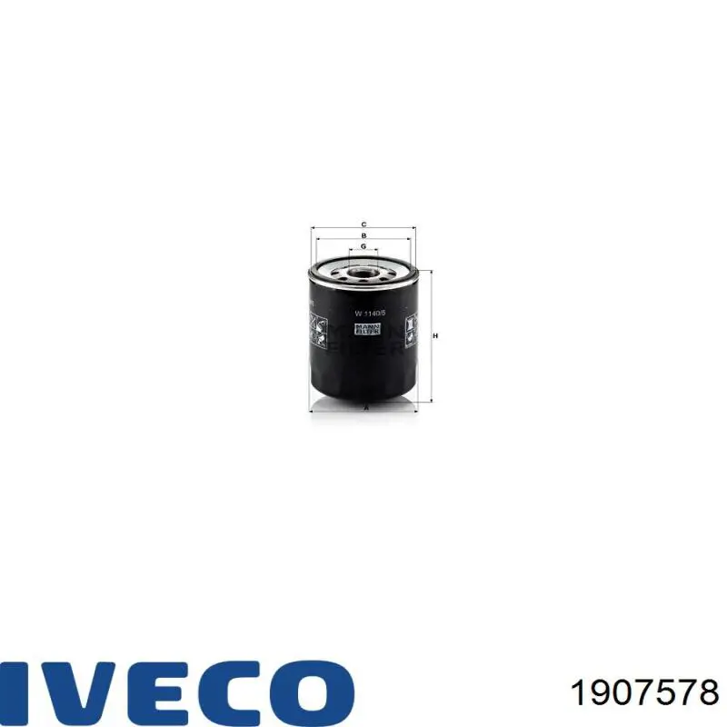 1907578 Iveco фільтр масляний