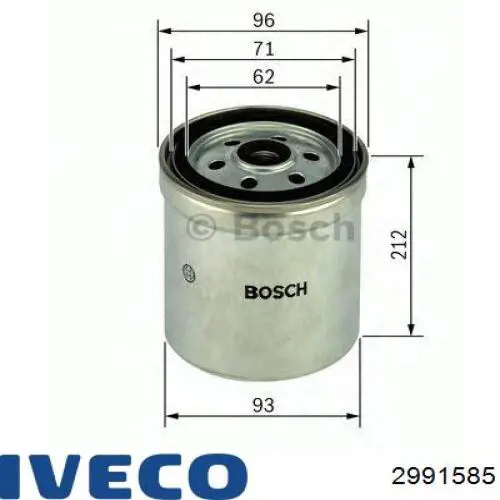 Фільтр тонкого очищення палива Iveco 2991585 ціна, від 24.88 USD