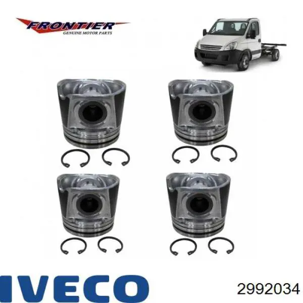 Кільця поршневі на 1 циліндр, STD. 2992034 Iveco
