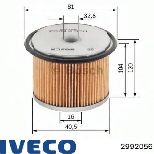 2992056 Iveco Фільтр гідропідсилювача