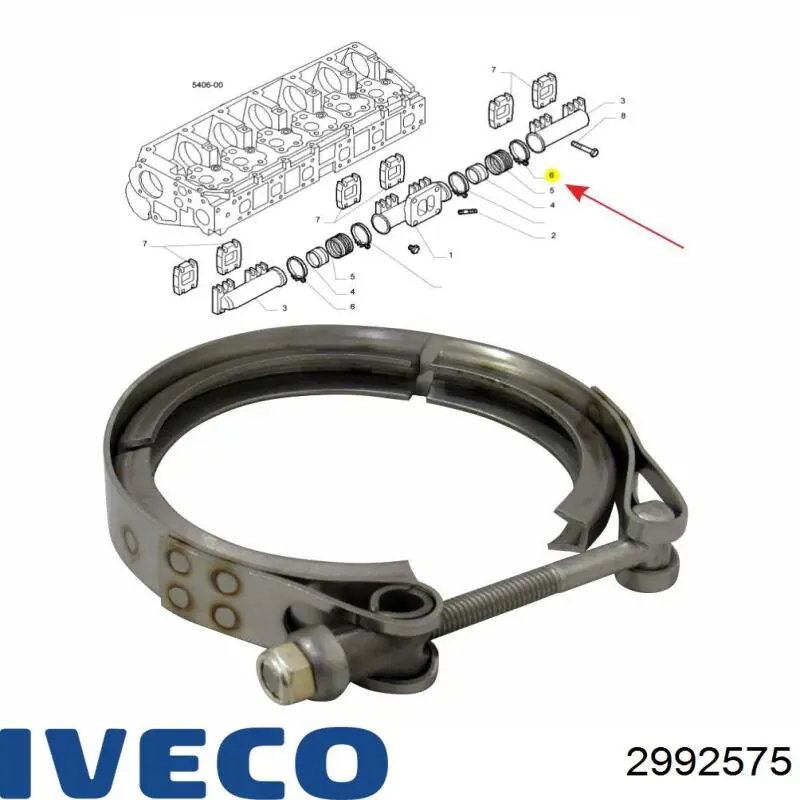 Купити 2992575 Iveco Комплект прокладок двигуна, верхній