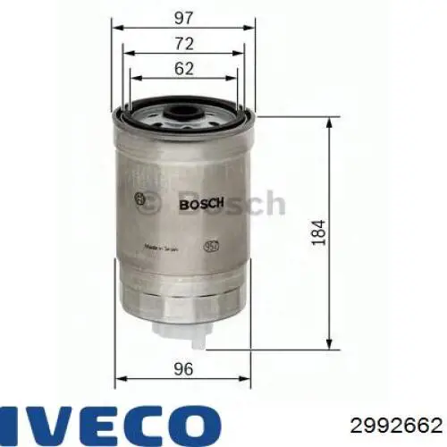 Фільтр тонкого очищення палива Iveco 2992662 ціна, від 15.32 USD