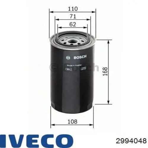 Фільтр тонкого очищення палива Iveco 2994048 ціна, від 21.86 USD
