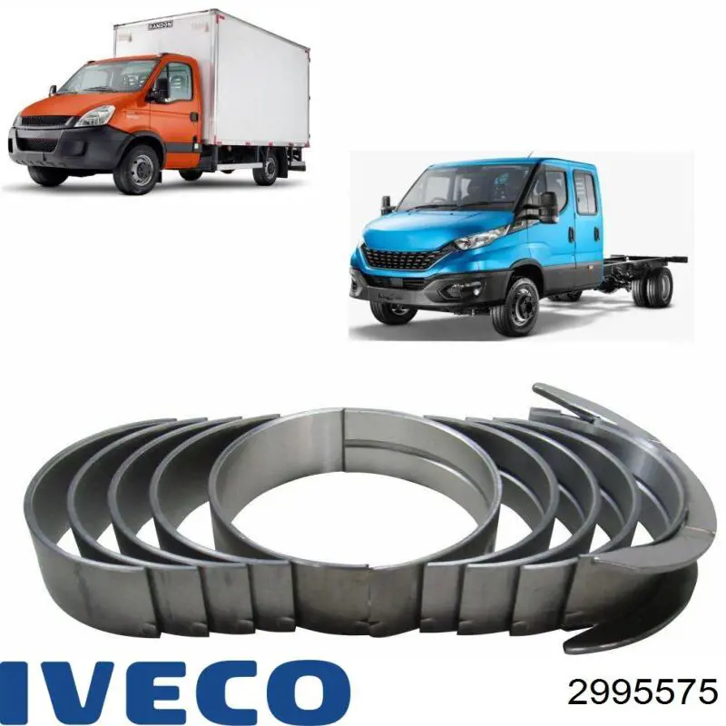 Вкладиші колінвала, корінні, комплект, 1-й ремонт (+0,25) 2995575 Iveco
