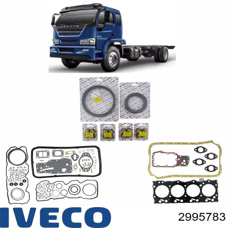 Комплект прокладок двигуна, повний Iveco Eurocargo II бортова платформа (2003 - 2008) ціна, від 345.66 USD