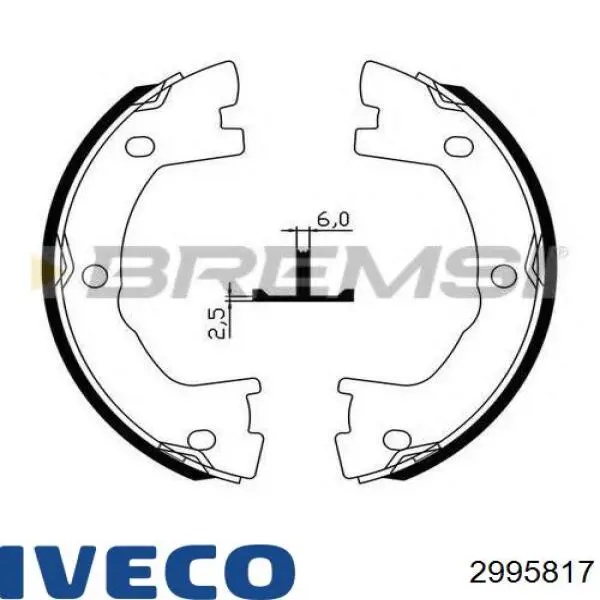 2995817 Iveco Колодки гальмівні задні, барабанні