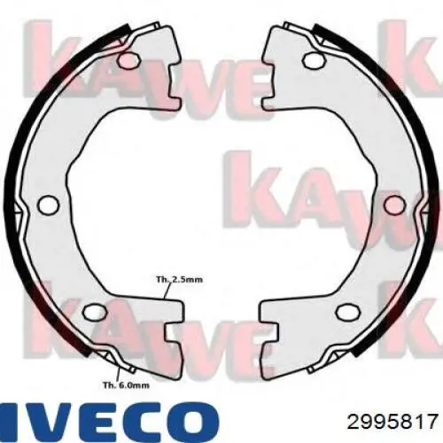 Колодки гальмові задні, барабанні Iveco 2995817 ціна, від 20.27 USD