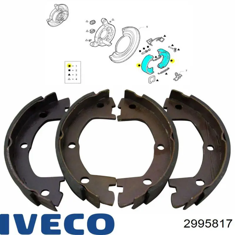 Купити 2995817 Iveco Колодки гальмові задні, барабанні