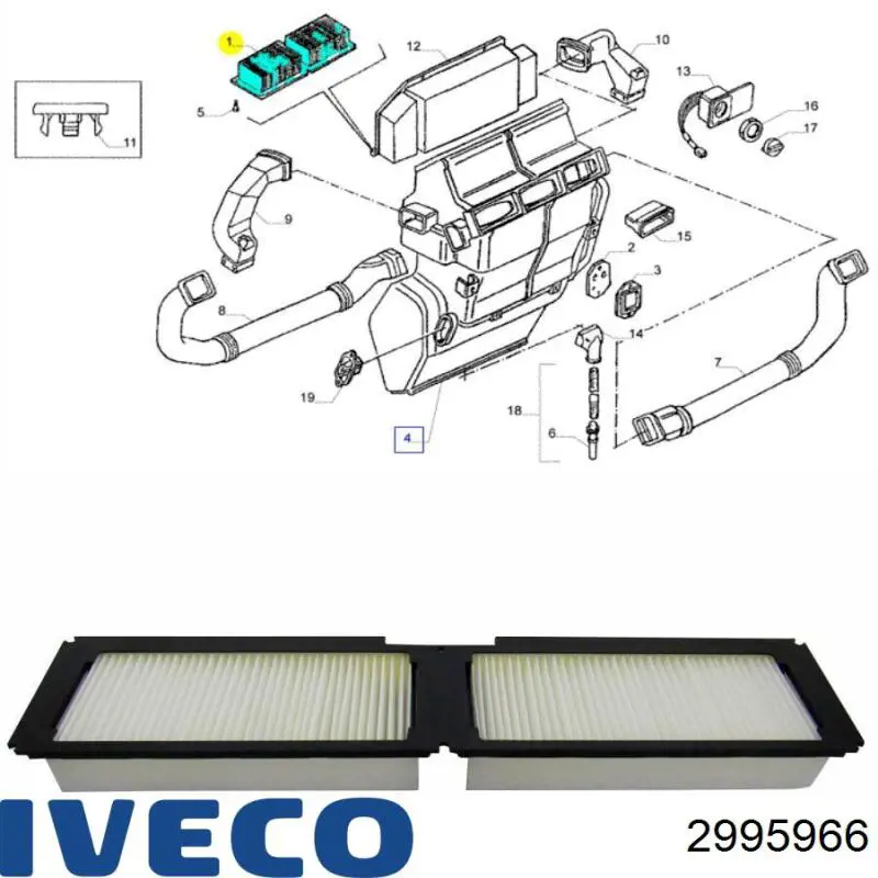 2995966 Iveco Внутрішньосалонний фільтр