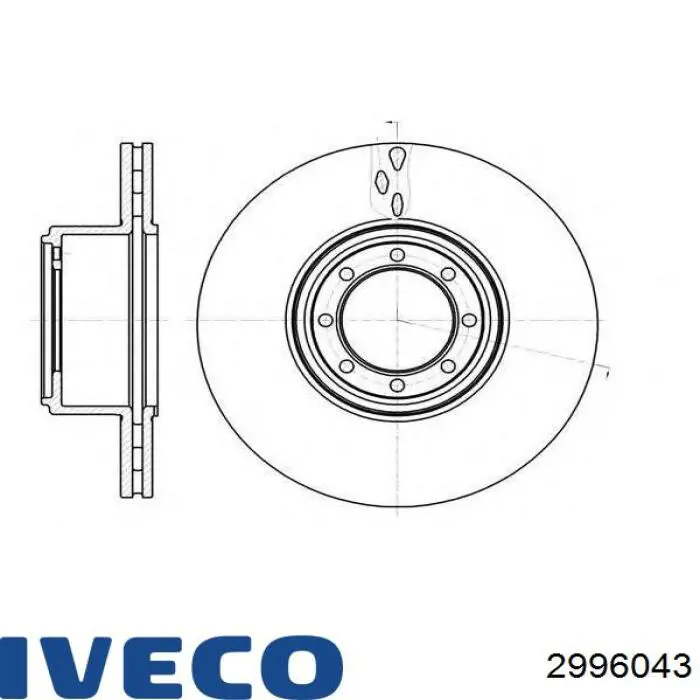 2996043 Iveco диск гальмівний задній