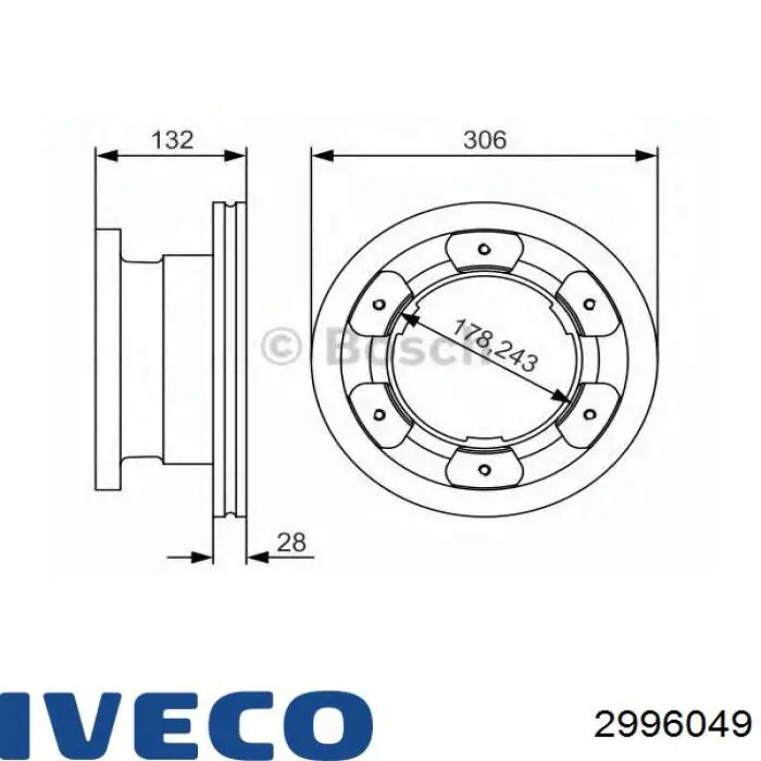 Гальмівні диски 2996049 Iveco