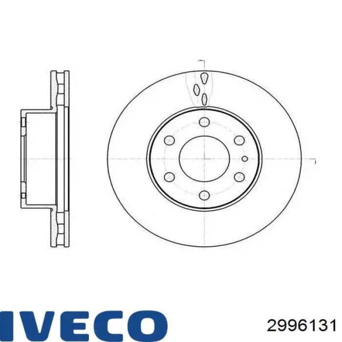 Диск переднього гальма Iveco 2996131 ціна, від 45.93 USD