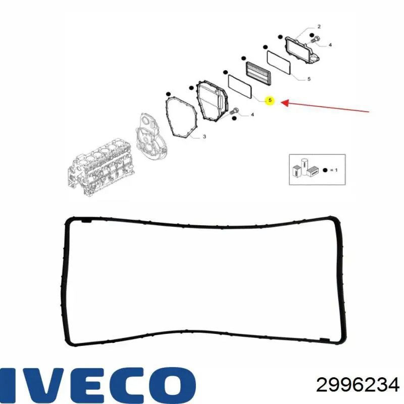Купити 2996234 Iveco Прокладка клапана вентиляції картера