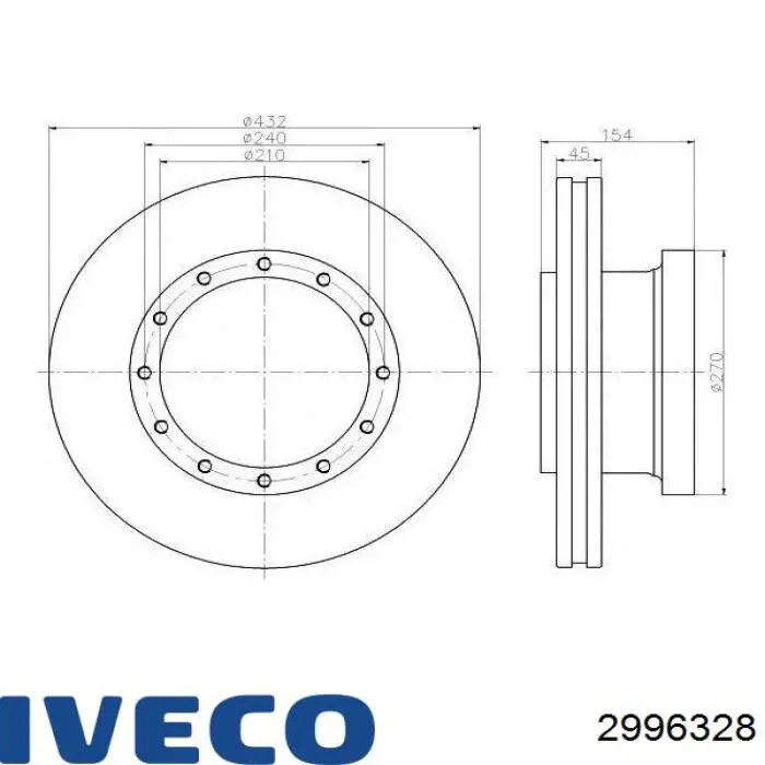 Гальмівні диски 2996328 Iveco
