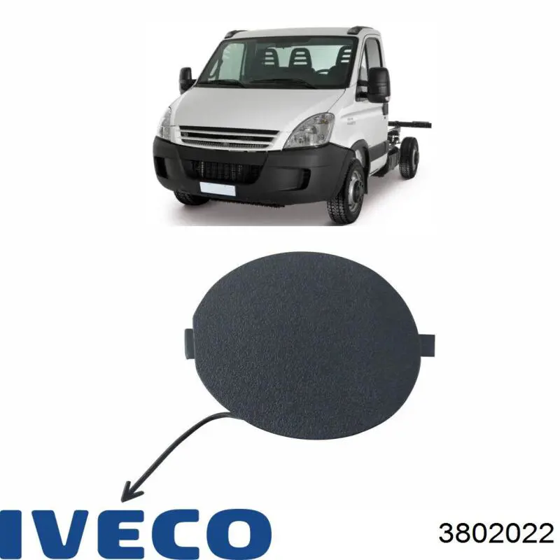  Заглушка бампера буксирувального гака, передня Iveco Daily 4