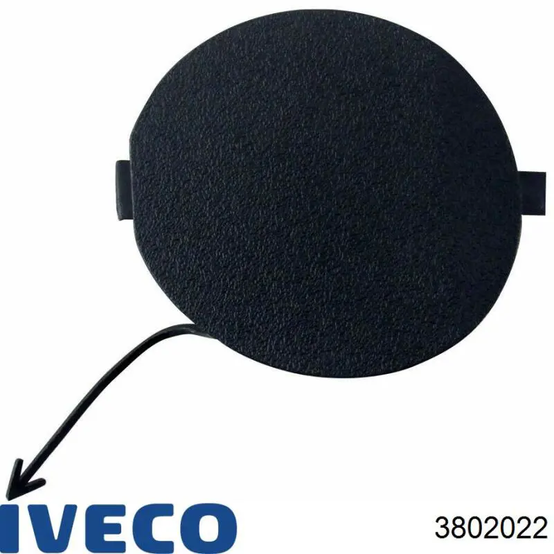 3802022 Iveco Заглушка бампера буксирувального гака, передня