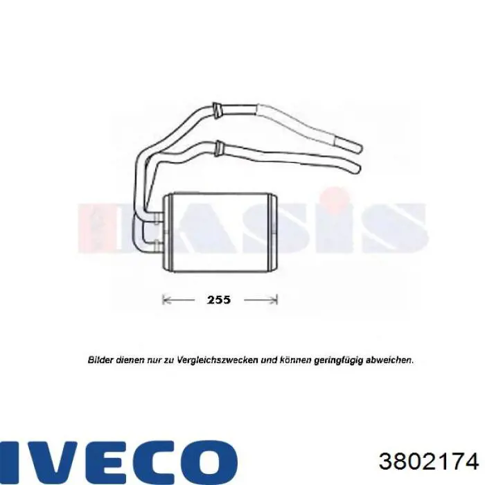 3802174 Iveco Радіатор опалювача салону