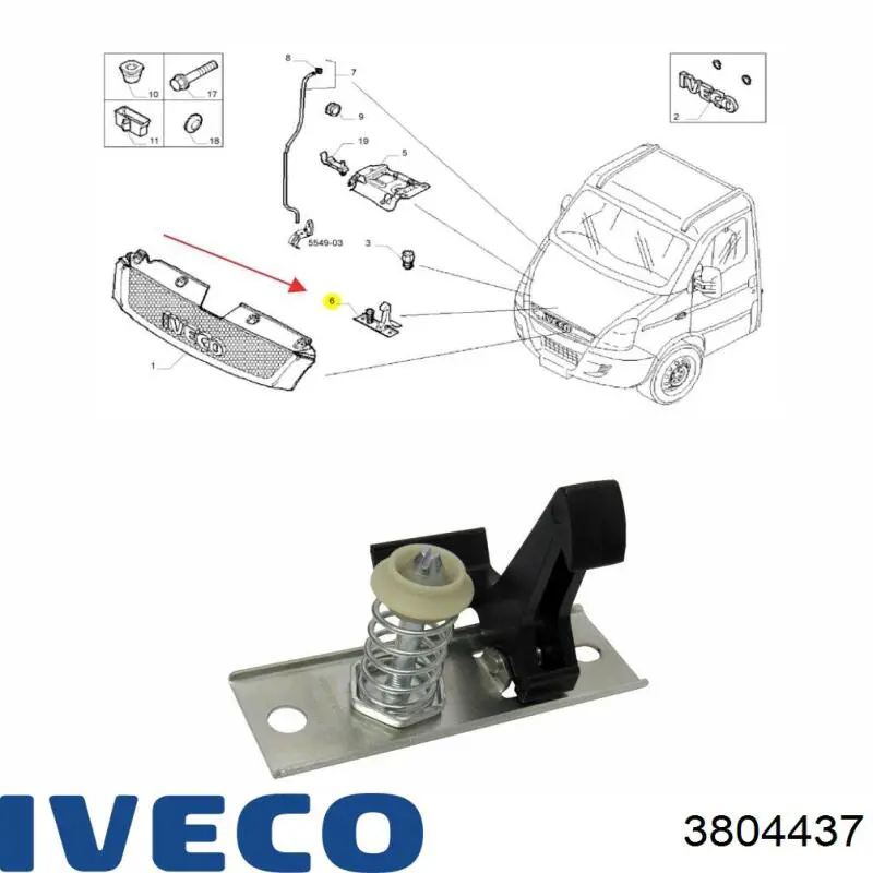 Купити 3804437 Iveco Замок капота