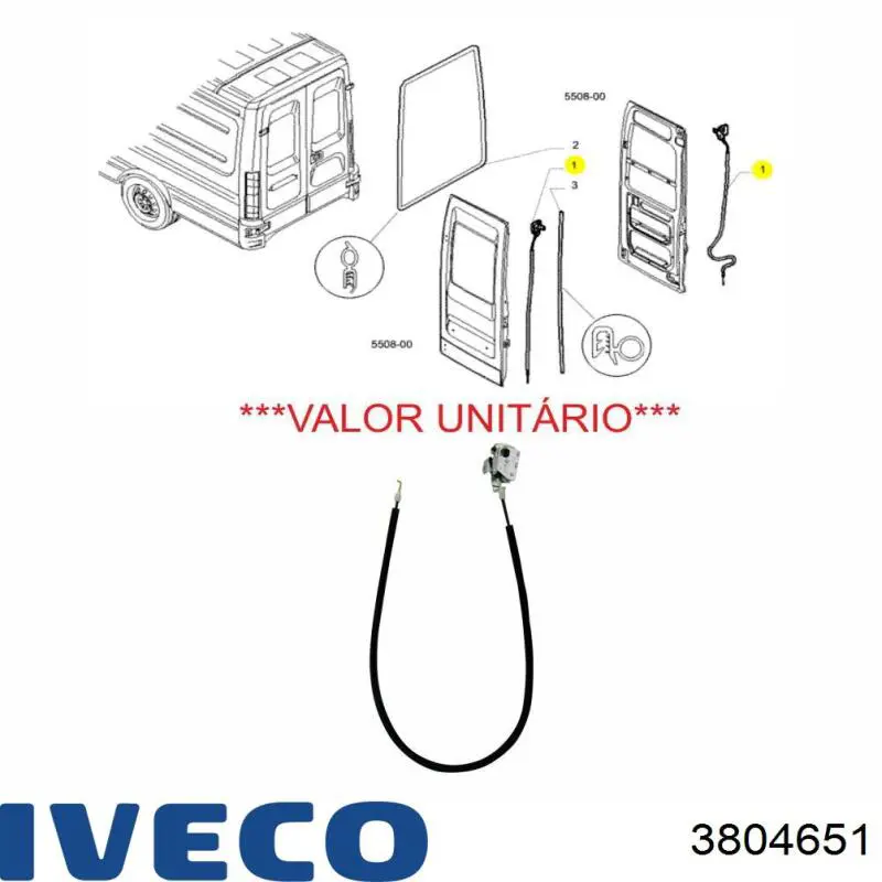 Замок задньої дверї, правої 3804651 Iveco