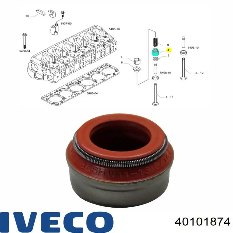 40101874 Iveco Сальник клапана (Маслос'емниє), впуск/випуск