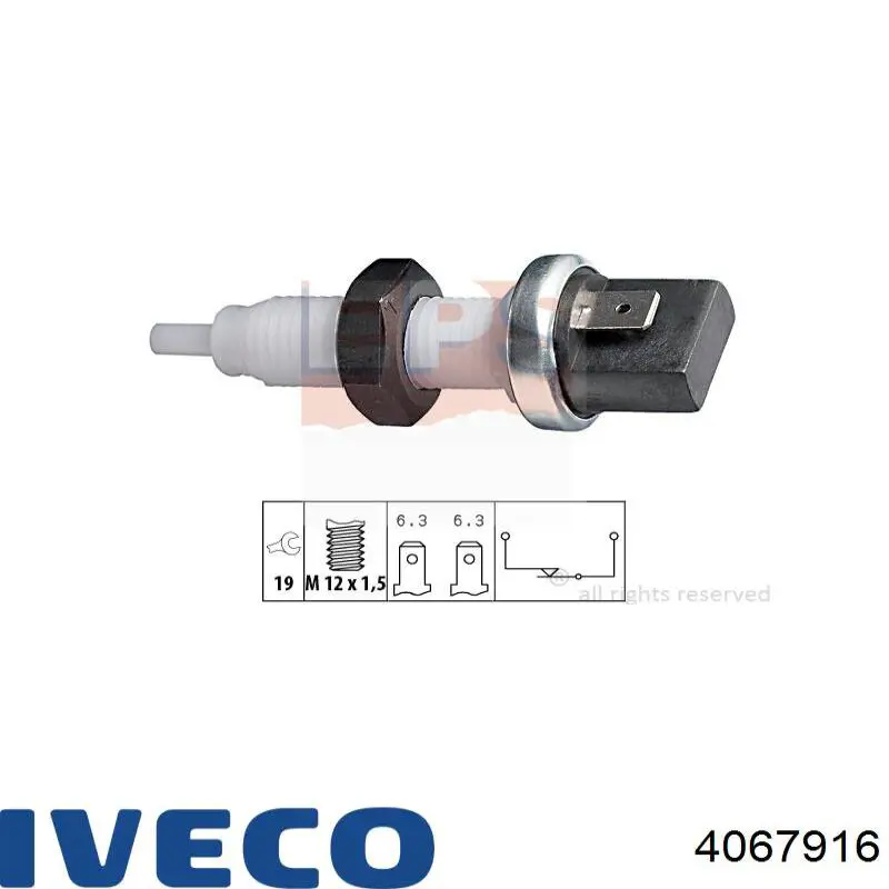 Датчик включення стопсигналу 4067916 Iveco