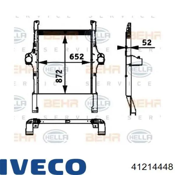 41214448 Iveco Охолоджувач наддувочного повітря