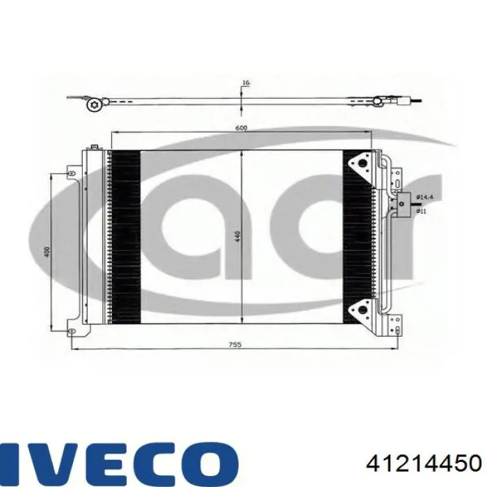 41214450 Iveco Конденсатор