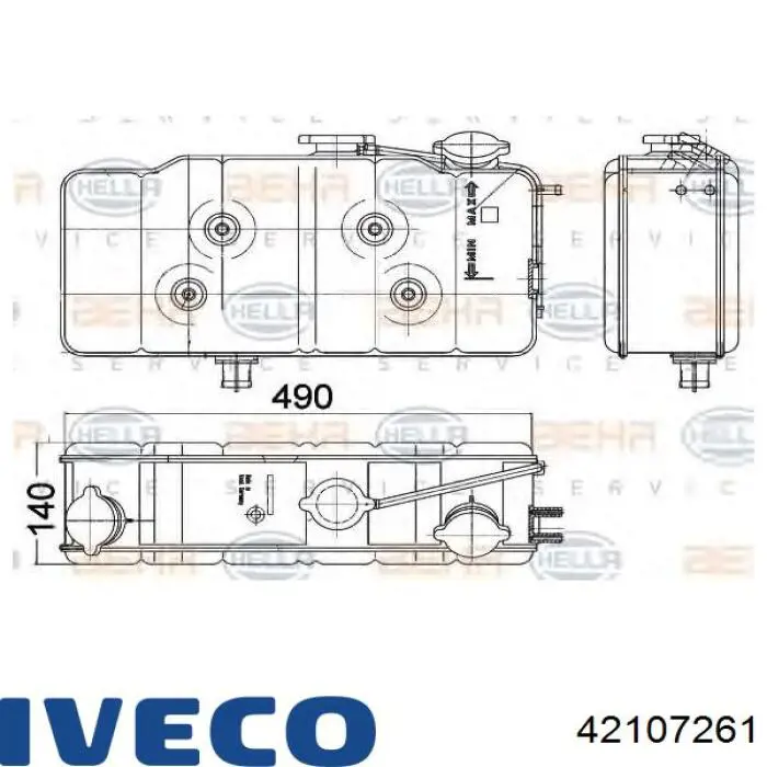 42107261 Iveco Бачок радіатора
