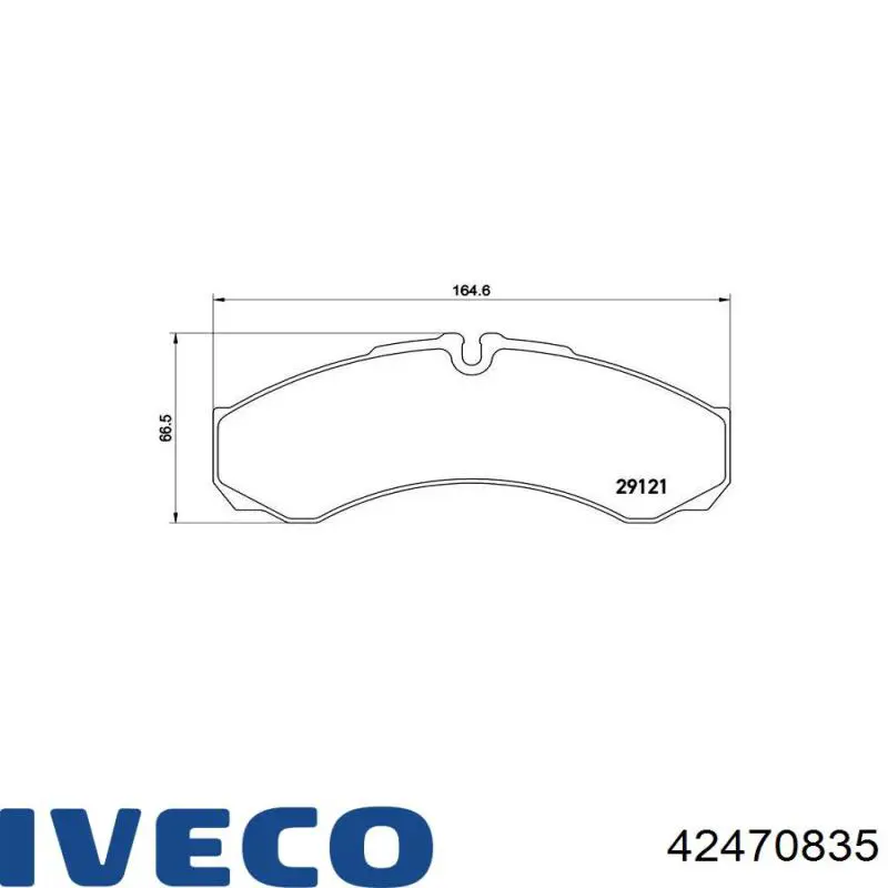 42470835 Iveco Передні гальмівні колодки