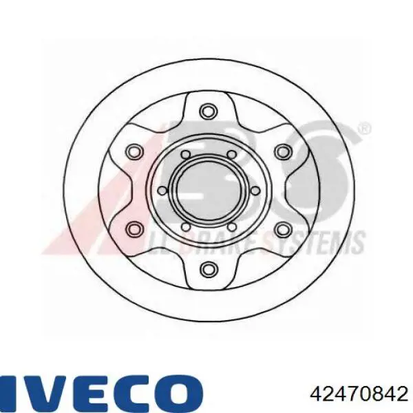 42470842 Iveco диск гальмівний передній
