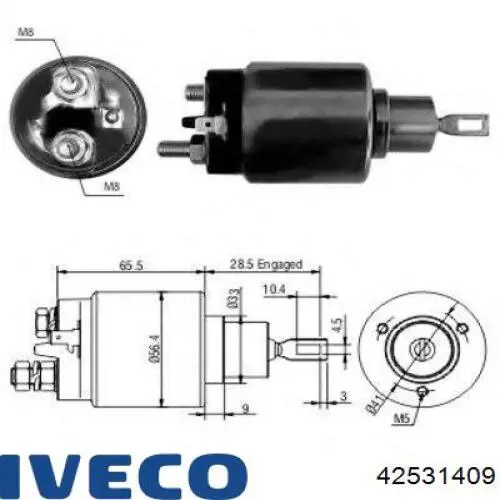 42531409 Iveco Тягове реле стартера