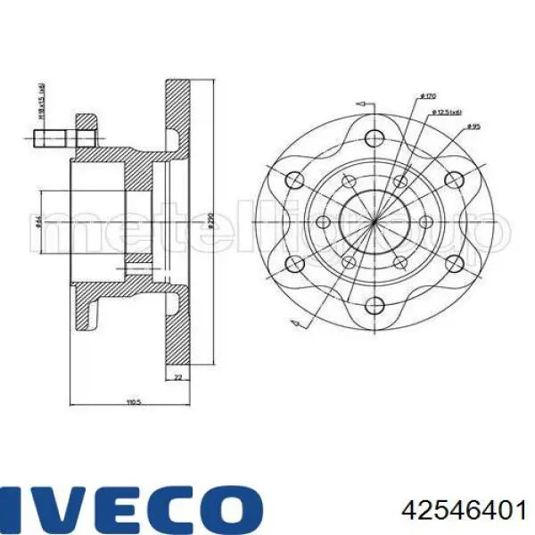 42546401 Iveco Гальмо дискове переднє