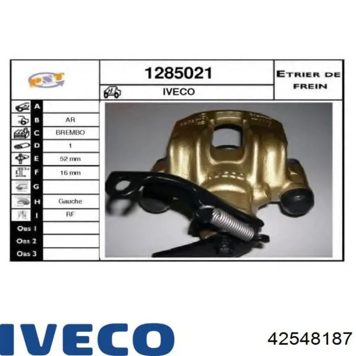 Купити 42548187 Iveco Супорт задній лівий