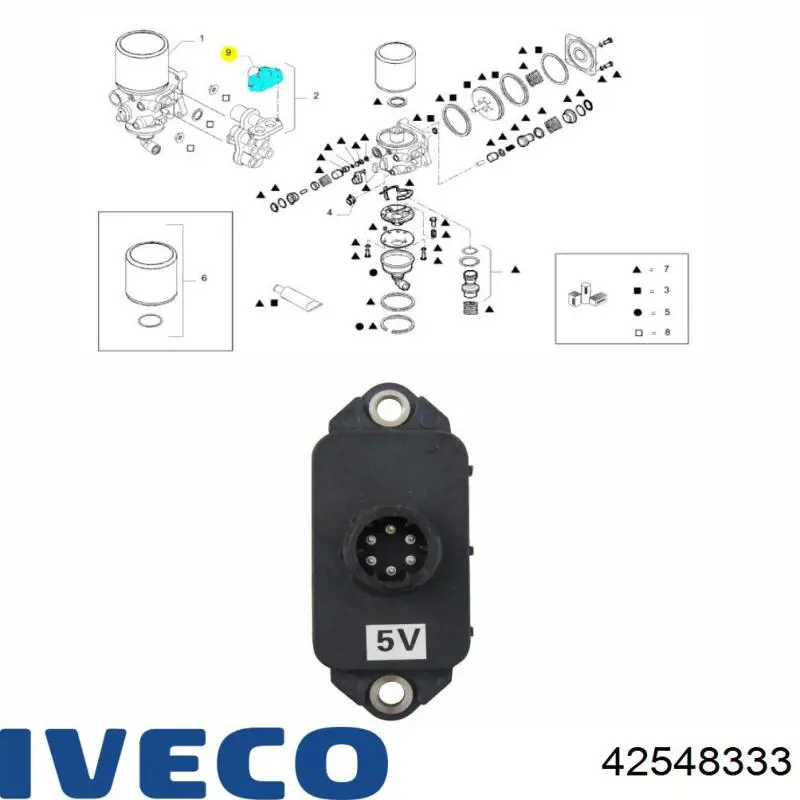 A0004303607 Mercedes Датчик тиску пневматичної гальмівної системи
