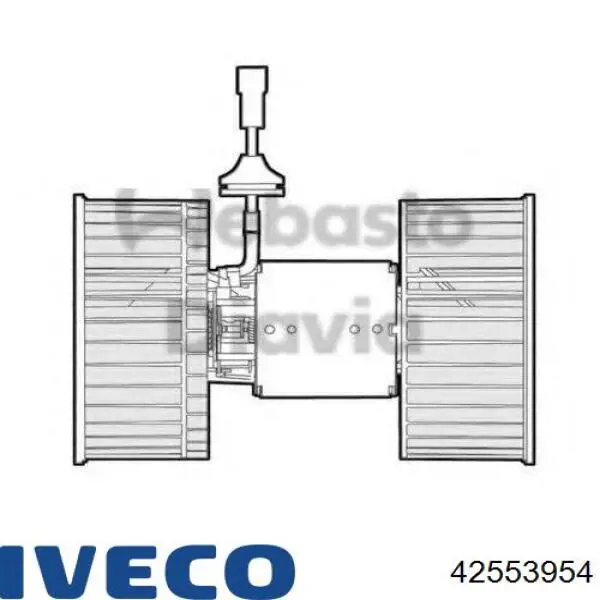 Купити 42553954 Iveco Електродвигуни (електродвигун обігрівача) або розетка причепа штепсельная