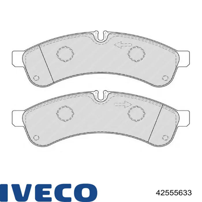 Задні гальмівні колодки 42555633 Iveco