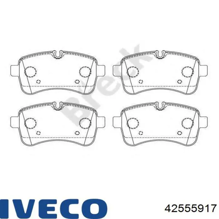 42555917 Iveco Колодки гальмівні задні, дискові