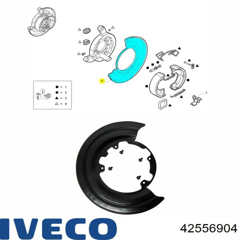 Купити 5001848003 Renault (RVI) Захист гальмівного диска заднього, лівого