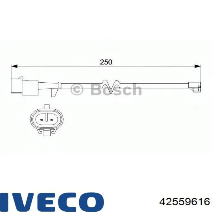 Датчик зносу гальмівних колодок, передній 42559616 Iveco