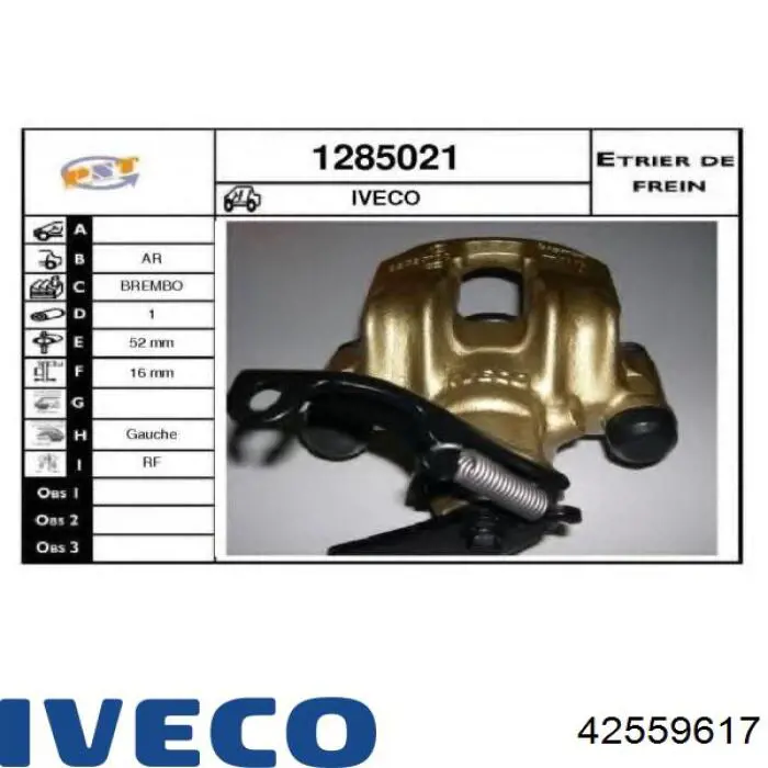 Купити 42559617 Iveco Супорт задній лівий