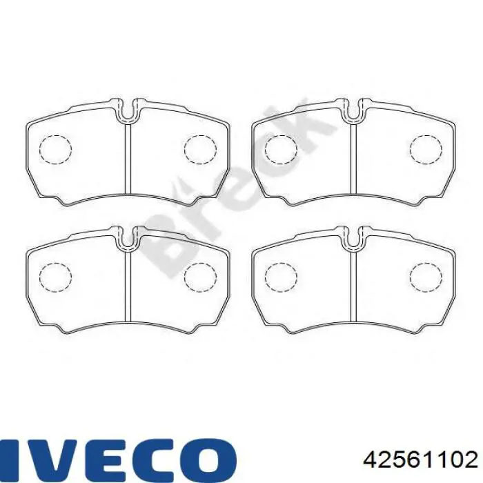 Колодки гальмові задні, дискові 42561102 Iveco