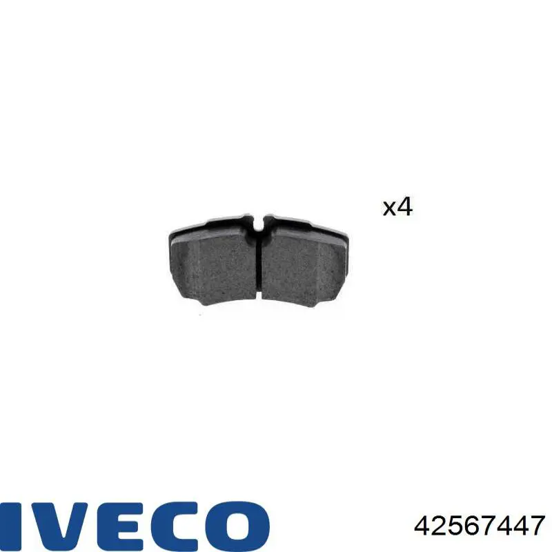 42567447 Iveco Колодки гальмівні задні, дискові