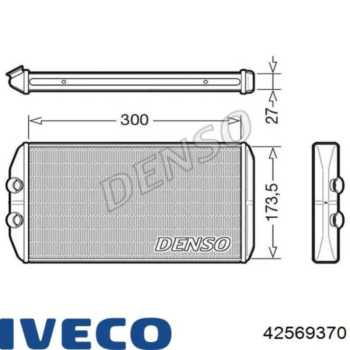42569370 Iveco радіатор пічки (обігрівача)