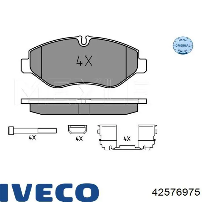 Купити 42576975 Iveco Колодки гальмівні передні, дискові