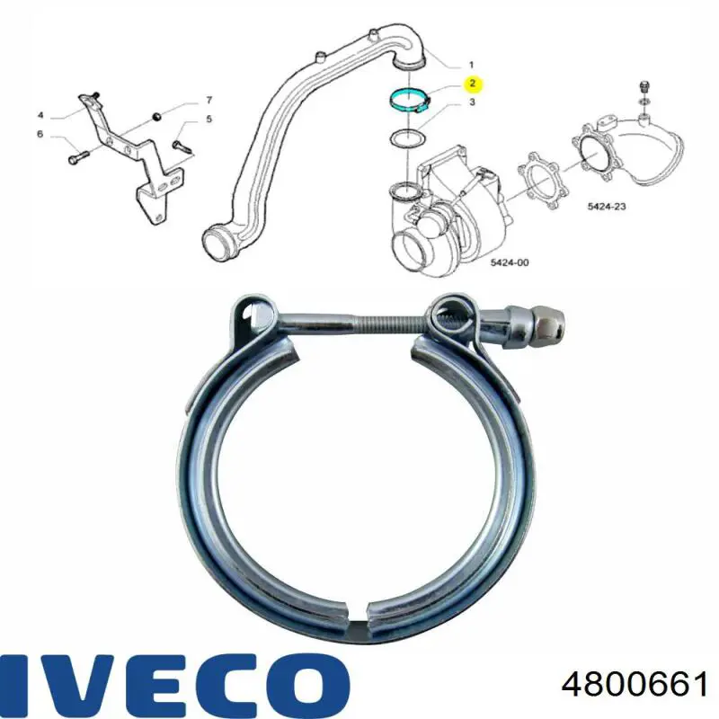 Купити 4800661 Iveco Зєднувальний хомут випускного колектора