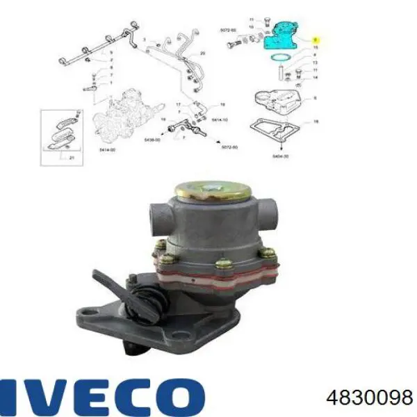 Паливний насос ручної підкачки 4830098 Iveco