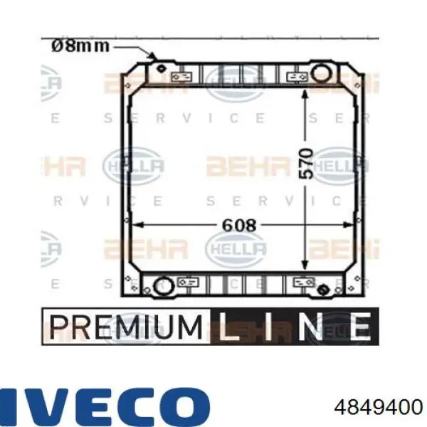 4849400 Iveco Радіатор охолодження двигуна