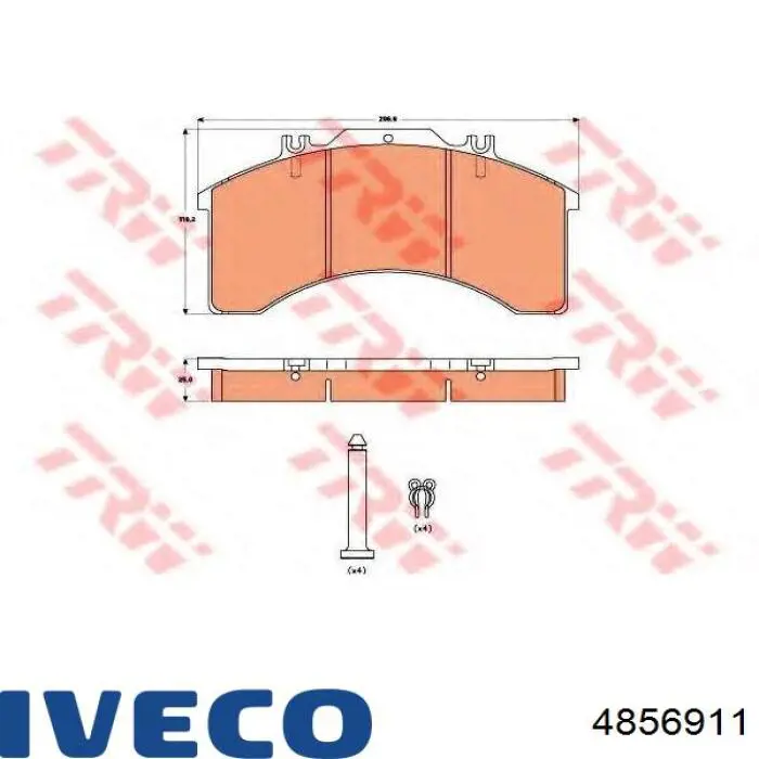 4856911 Iveco Передні гальмівні колодки