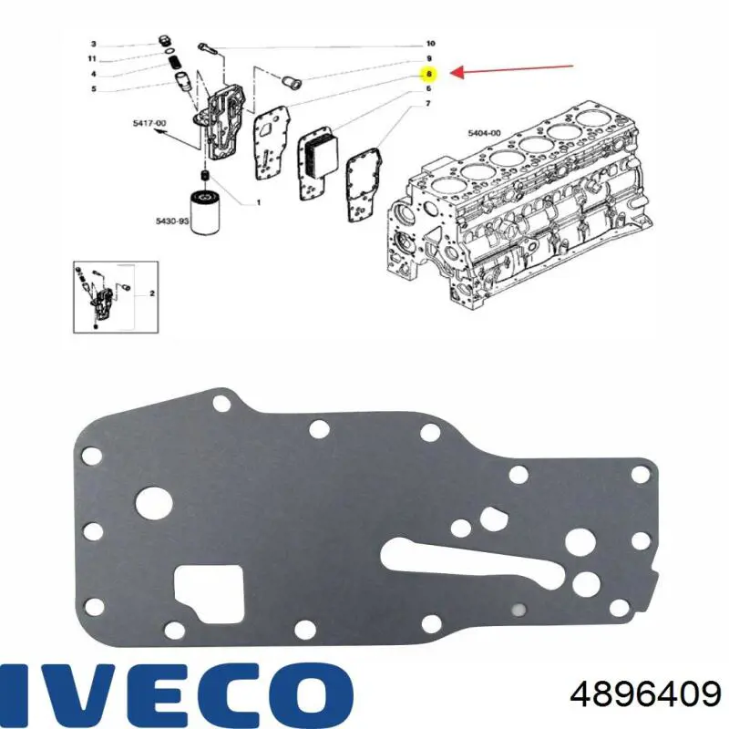 4896409 Iveco Прокладка радіатора масляного